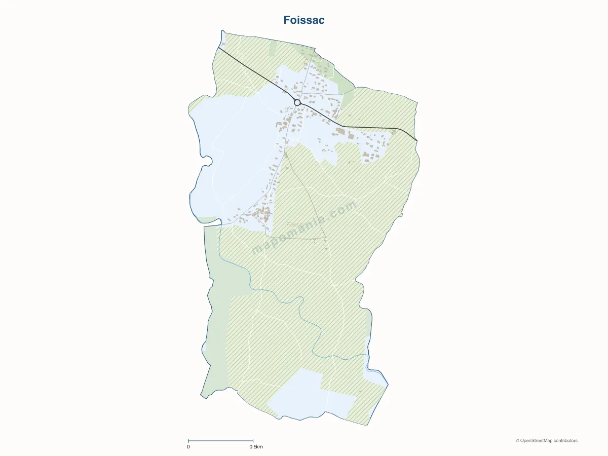 Carte de Foissac à personnaliser