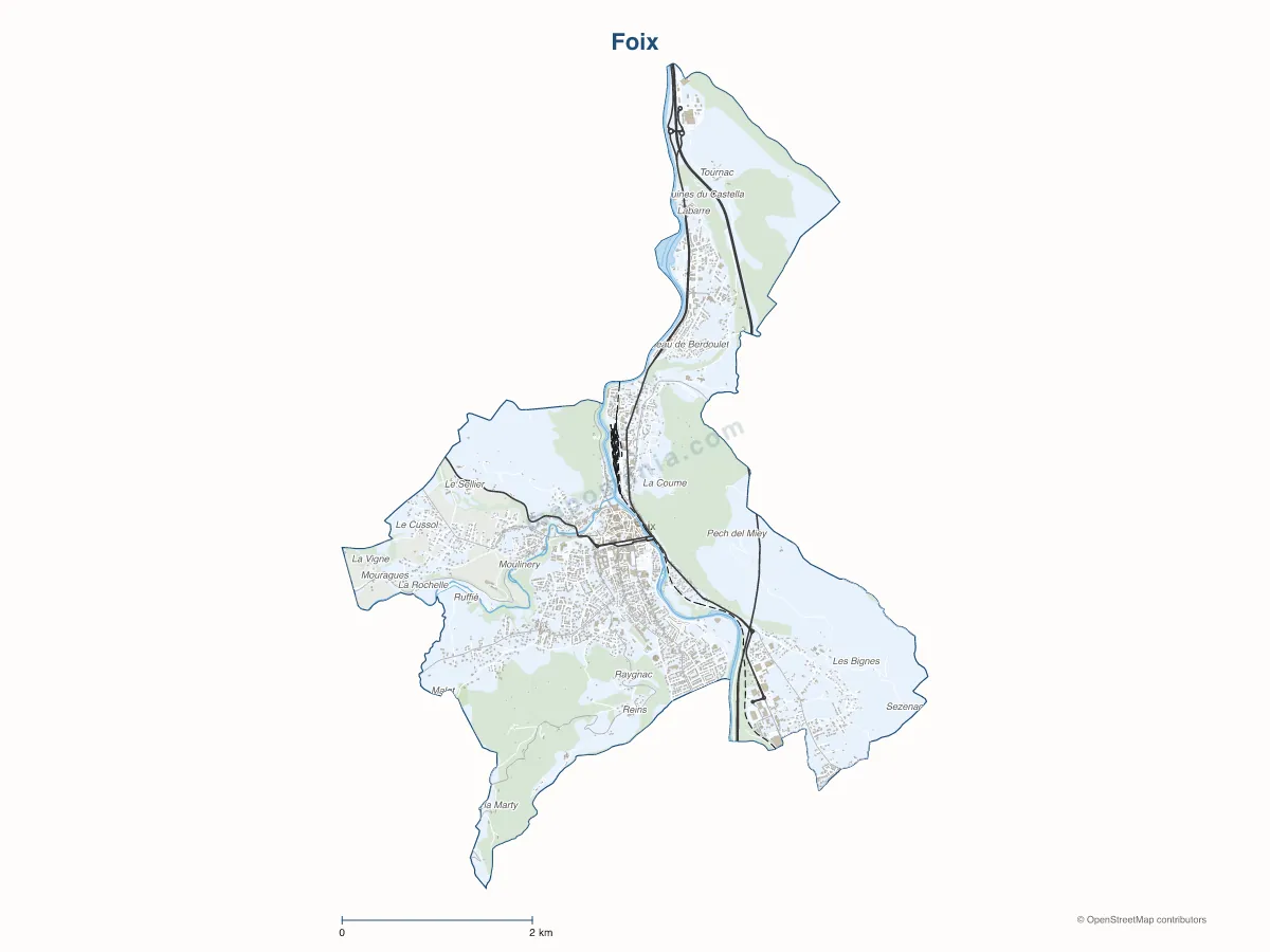 Carte de Foix à personnaliser