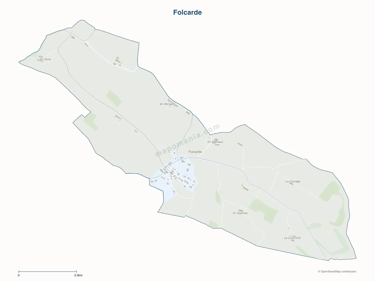 Carte de Folcarde à personnaliser