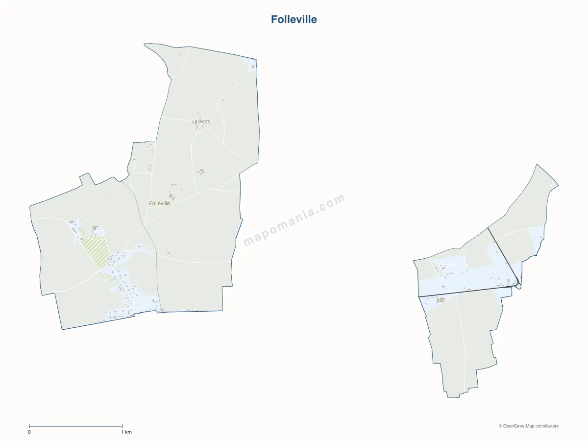 Carte de Folleville à personnaliser
