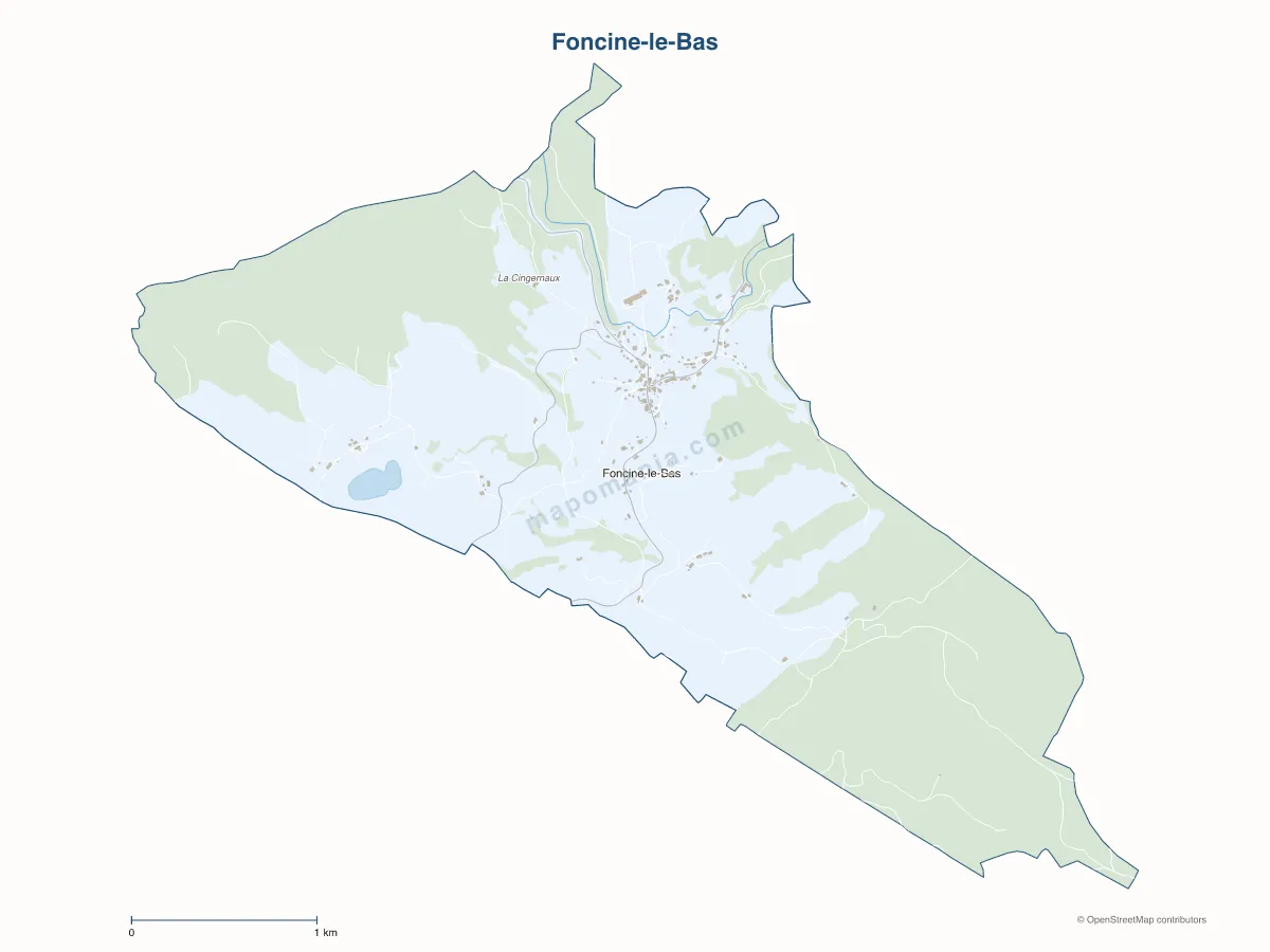 Carte de Foncine-le-Bas à personnaliser