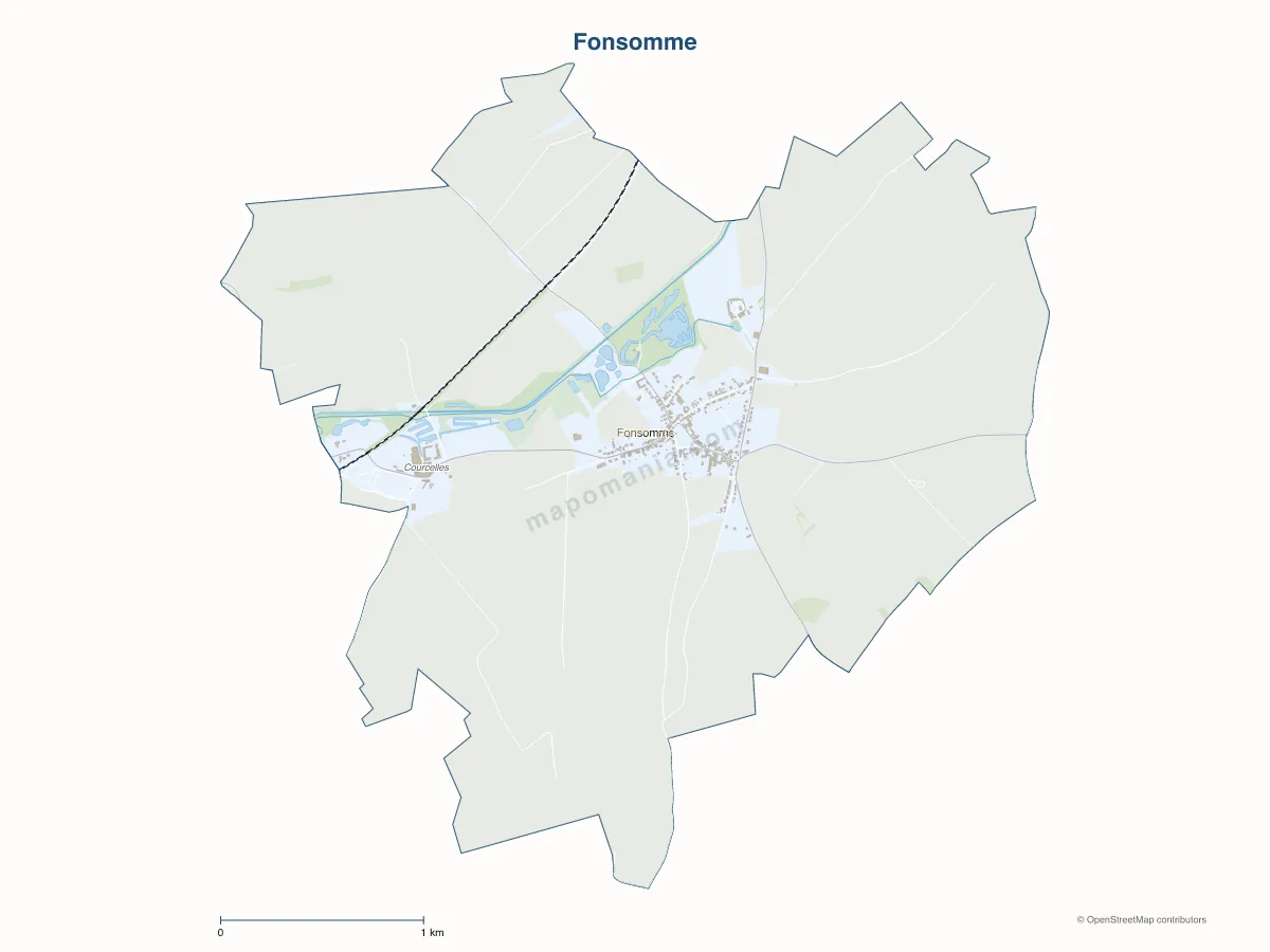 Carte de Fonsomme à personnaliser