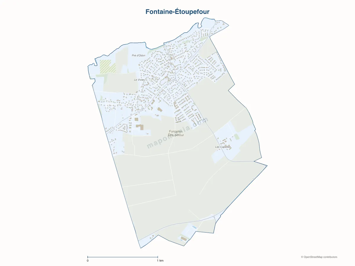 Carte de Fontaine-Étoupefour à personnaliser