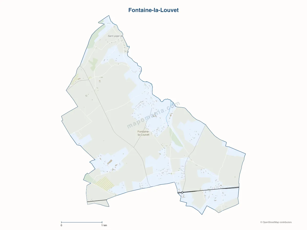 Carte de Fontaine-la-Louvet à personnaliser