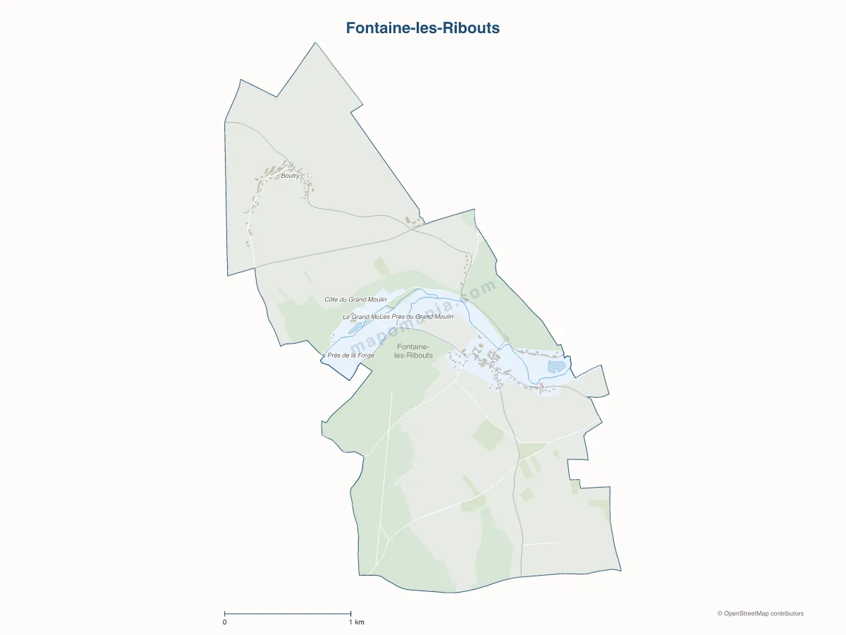 Carte de Fontaine-les-Ribouts à personnaliser