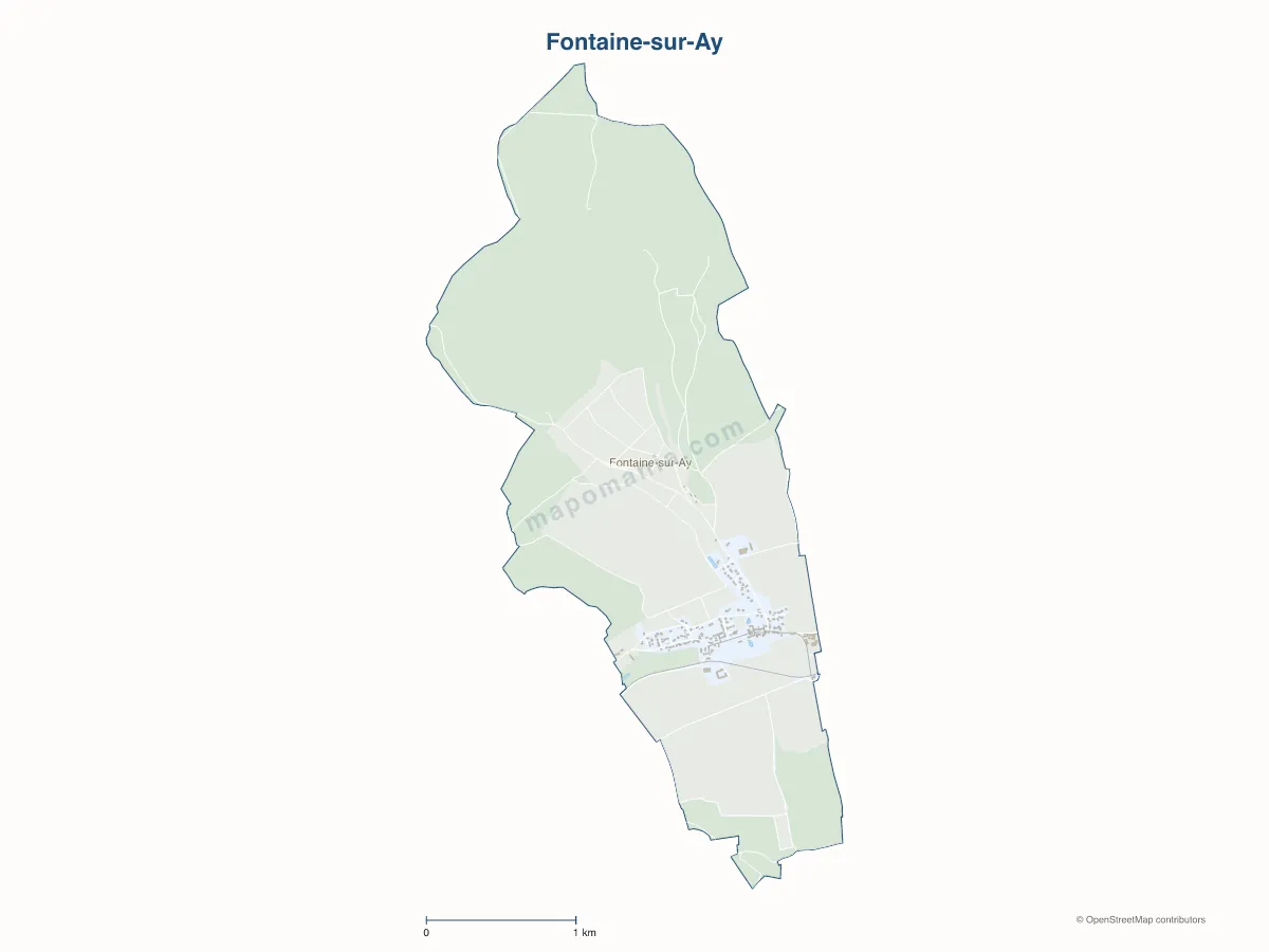 Carte de Fontaine-sur-Ay à personnaliser