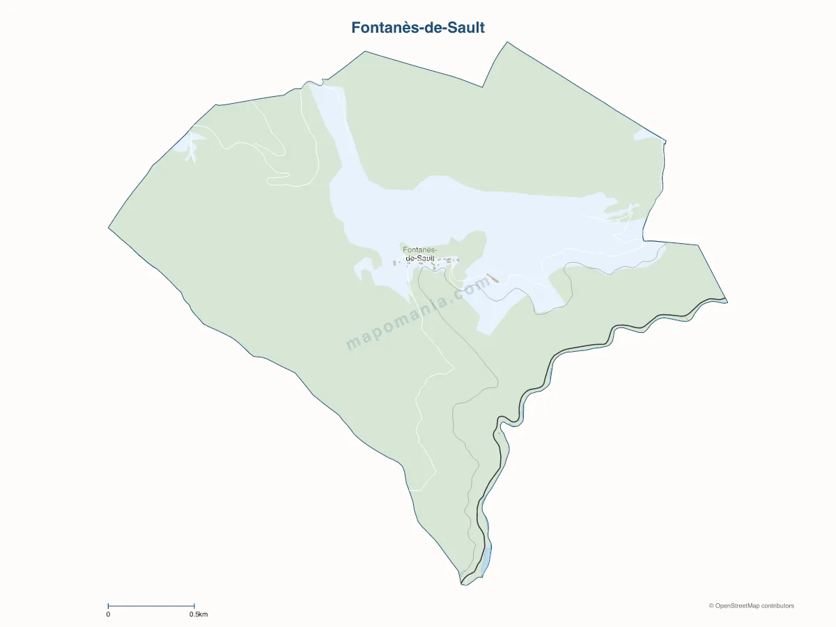 Carte de Fontanès-de-Sault à personnaliser