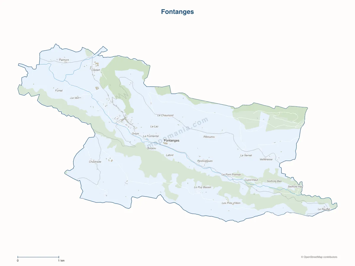 Carte de Fontanges à personnaliser
