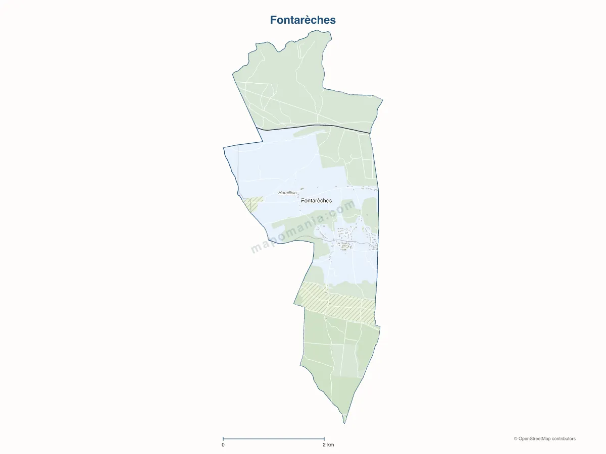 Carte de Fontarèches à personnaliser