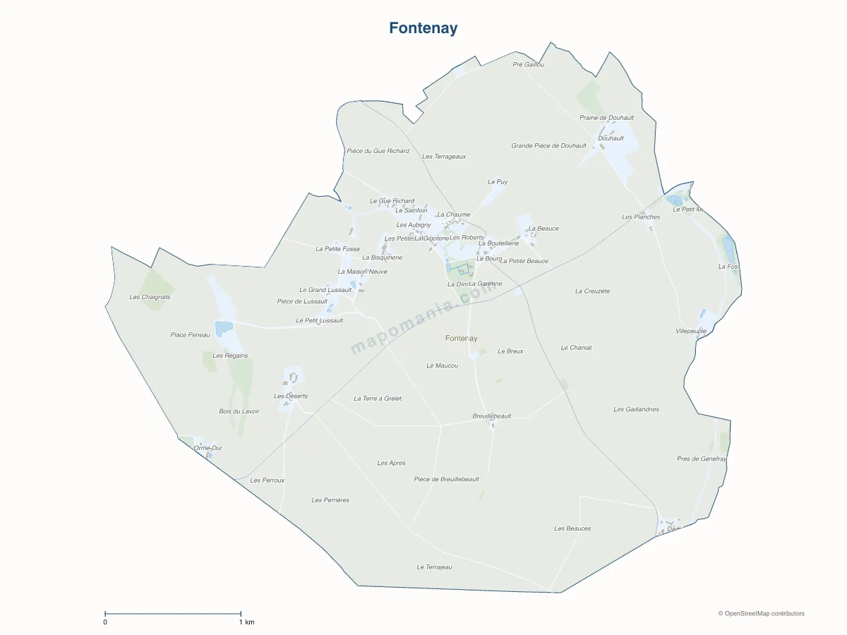Carte de Fontenay à personnaliser