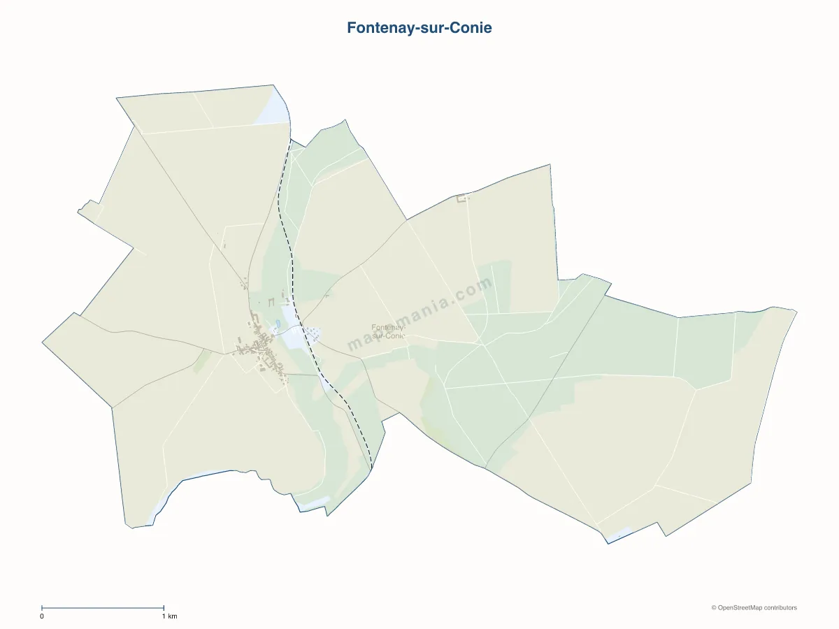 Carte de Fontenay-sur-Conie à personnaliser