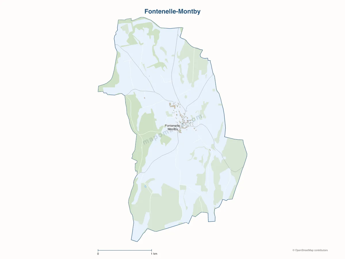 Carte de Fontenelle-Montby à personnaliser