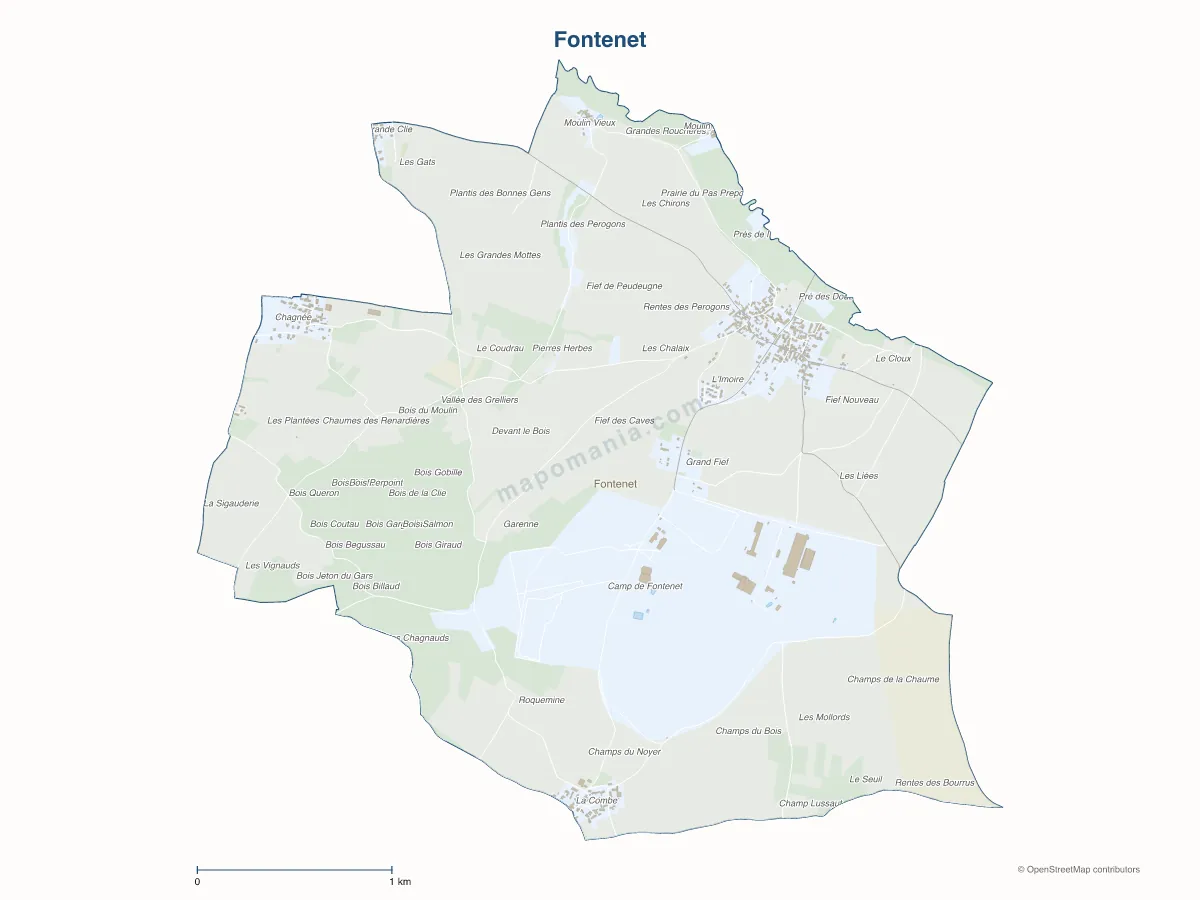 Carte de Fontenet à personnaliser