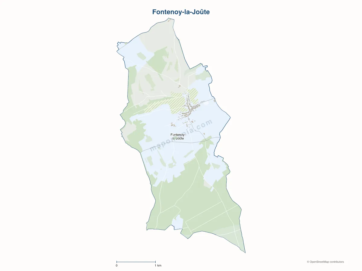 Carte de Fontenoy-la-Joûte à personnaliser