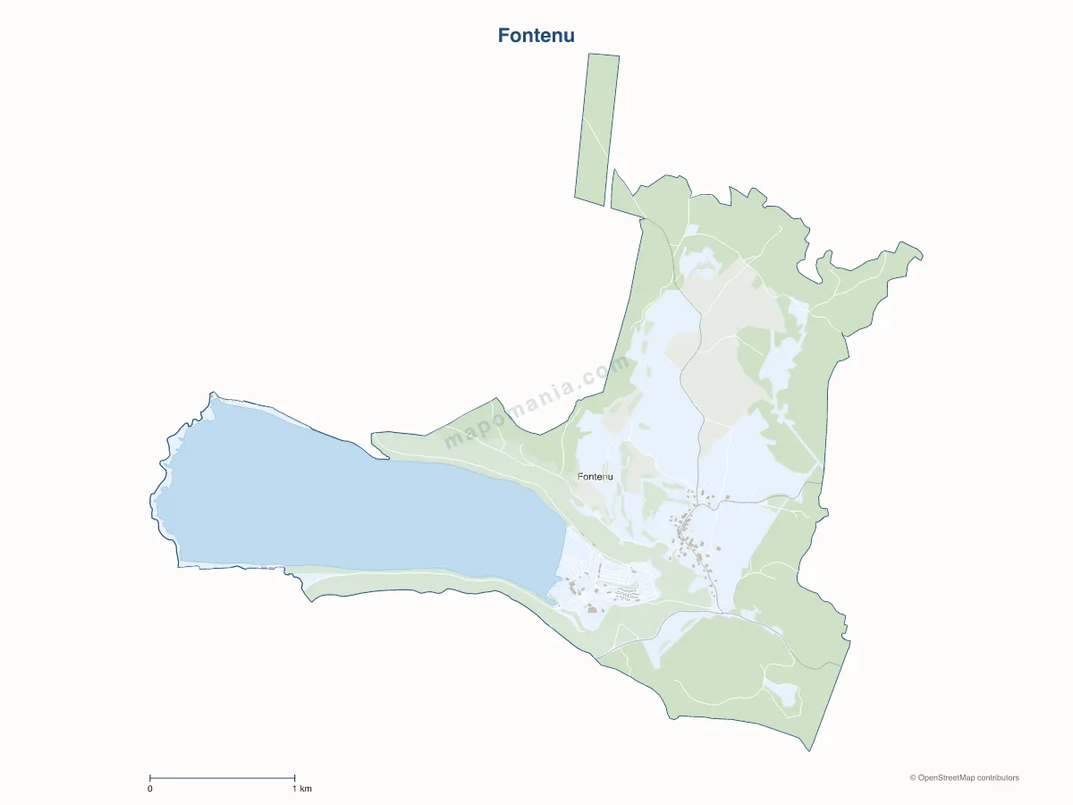 Carte de Fontenu à personnaliser