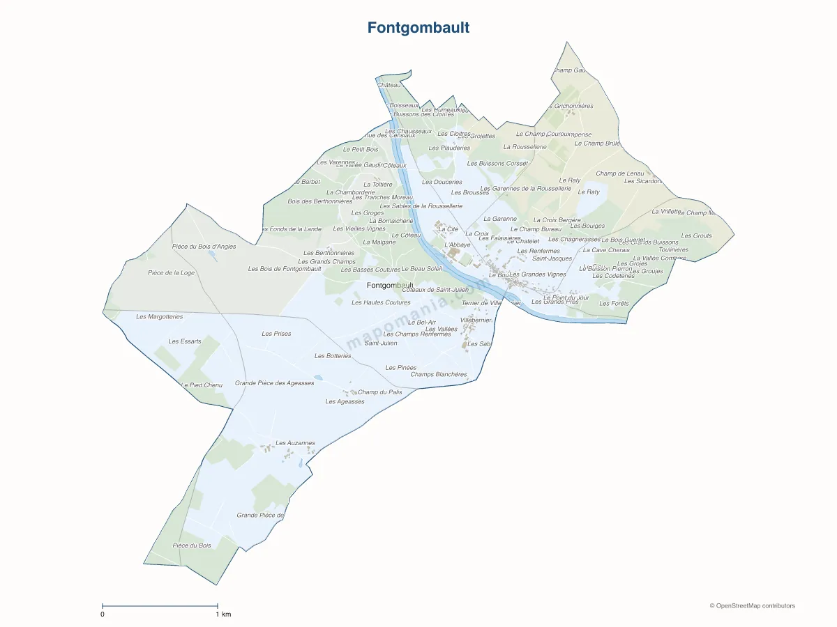 Carte de Fontgombault à personnaliser