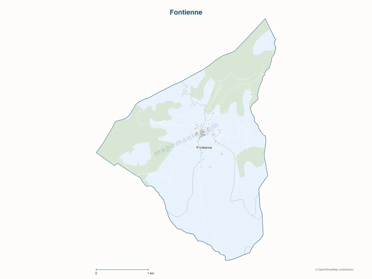 Carte de Fontienne à personnaliser
