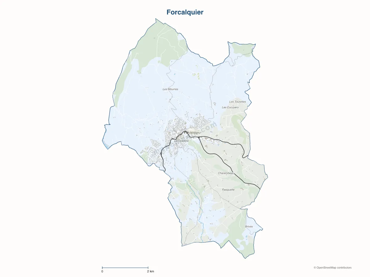 Carte de Forcalquier à personnaliser