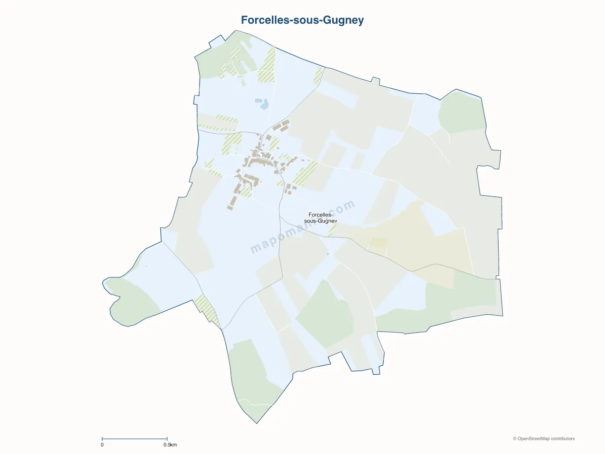 Carte de Forcelles-sous-Gugney à personnaliser