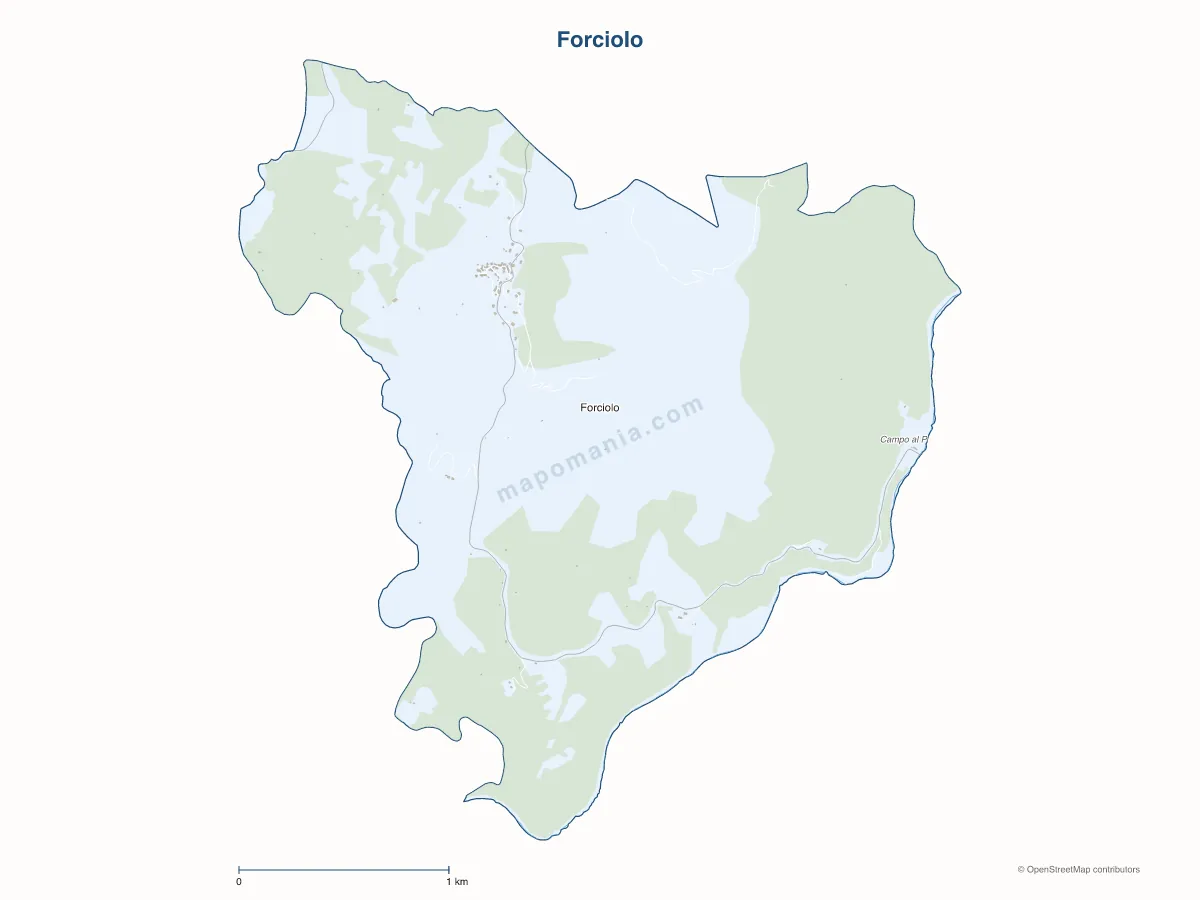 Carte de Forciolo à personnaliser