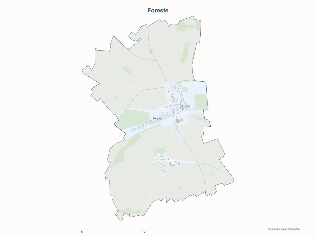 Carte de Foreste à personnaliser