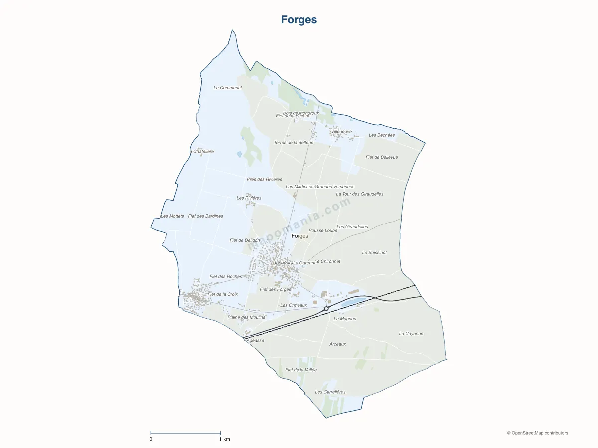 Carte de Forges à personnaliser