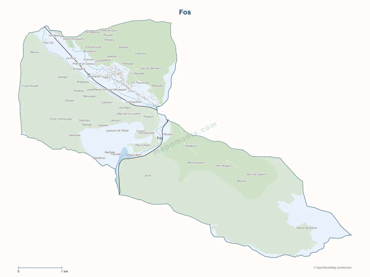 Carte de Fos à personnaliser