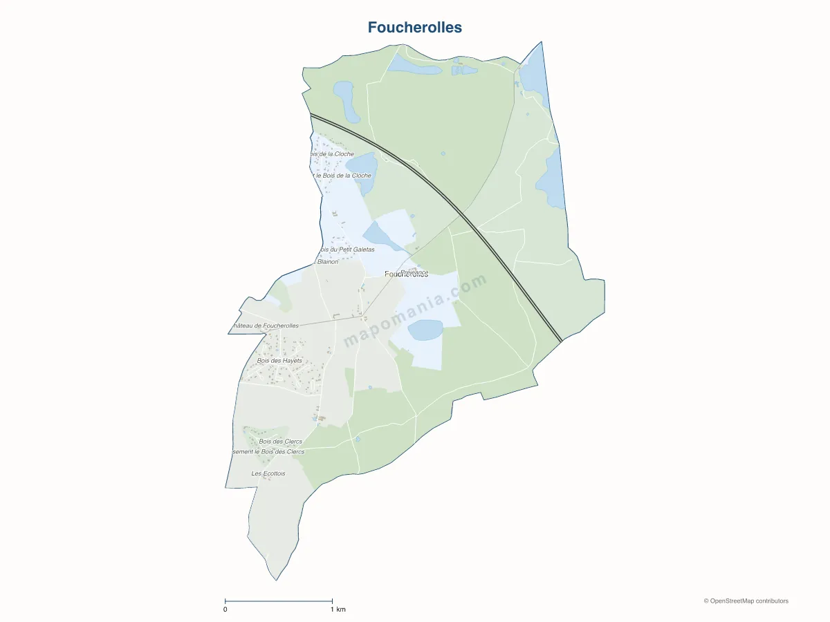 Carte de Foucherolles à personnaliser
