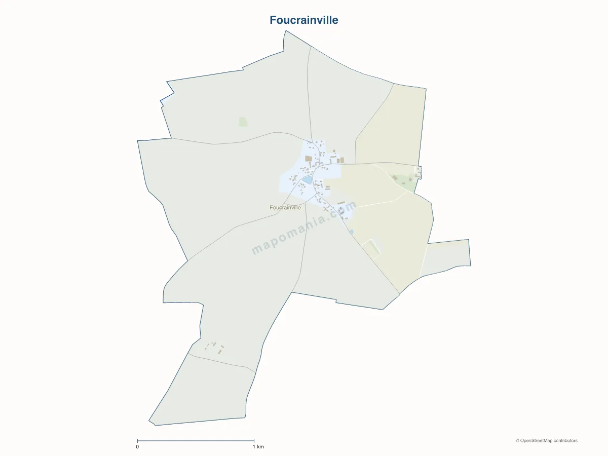 Carte de Foucrainville à personnaliser