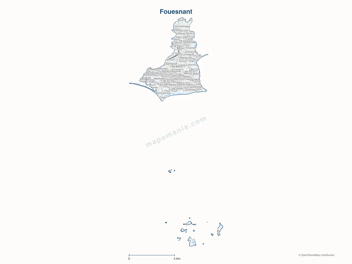 Carte de Fouesnant à personnaliser