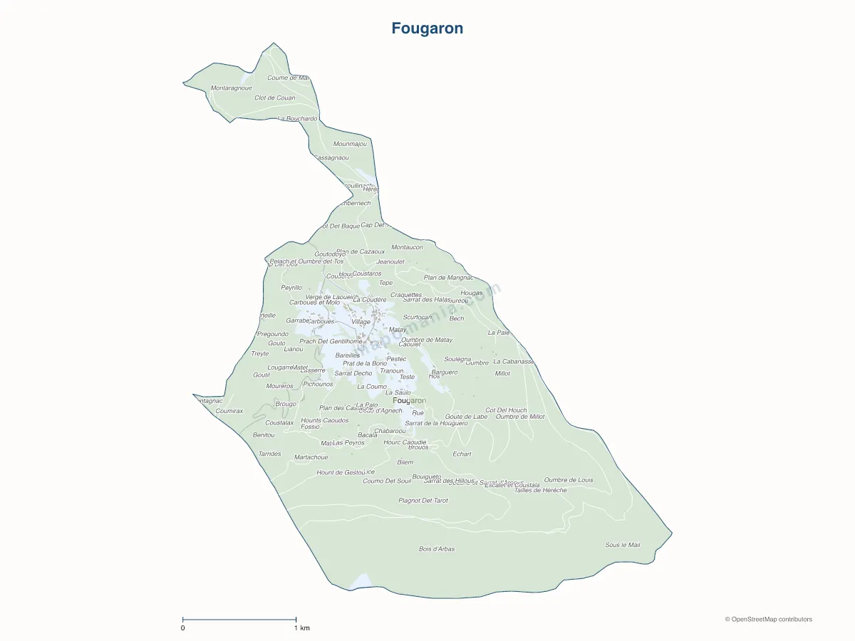 Carte de Fougaron à personnaliser