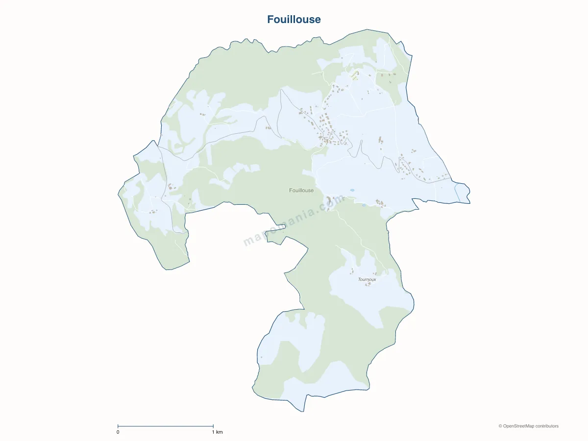 Carte de Fouillouse à personnaliser