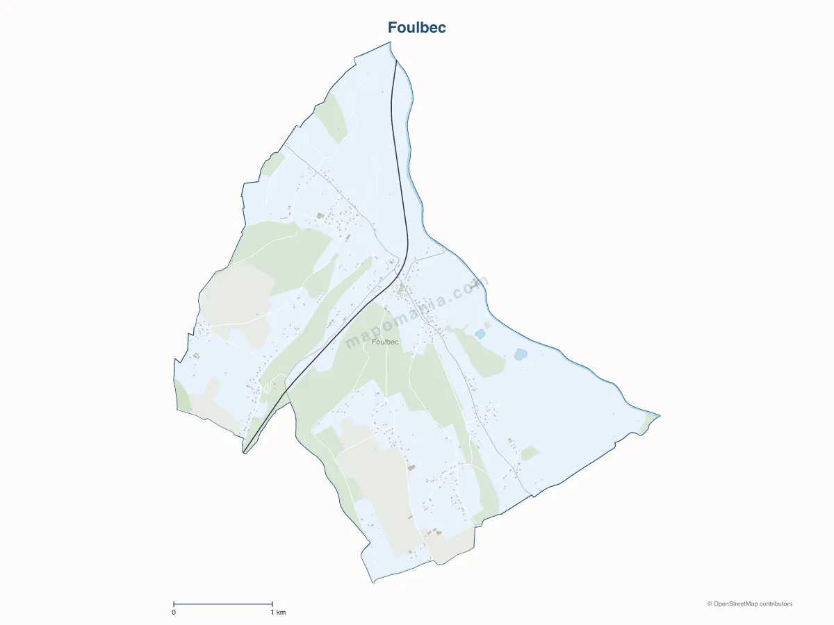 Carte de Foulbec à personnaliser