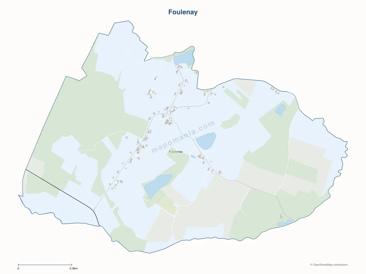 Carte de Foulenay à personnaliser