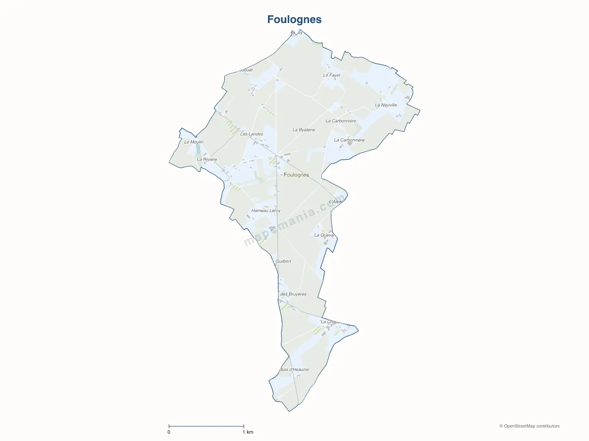 Carte de Foulognes à personnaliser