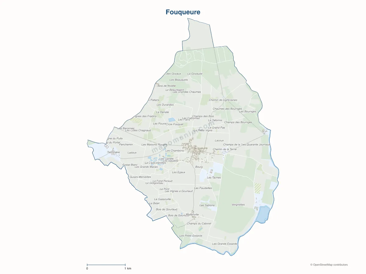 Carte de Fouqueure à personnaliser