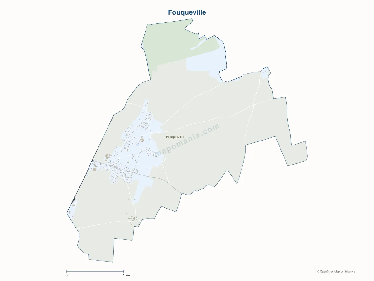 Carte de Fouqueville à personnaliser