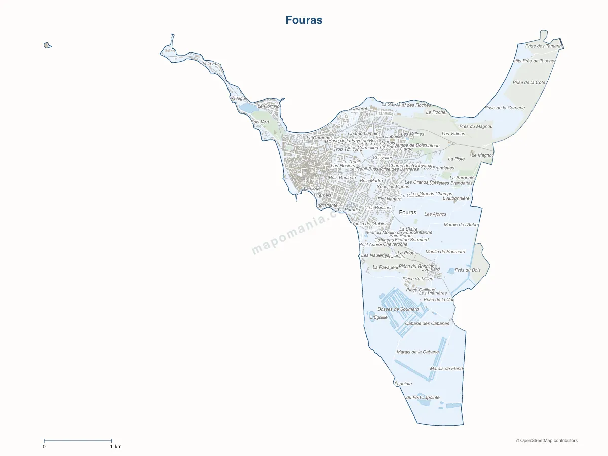 Carte de Fouras à personnaliser