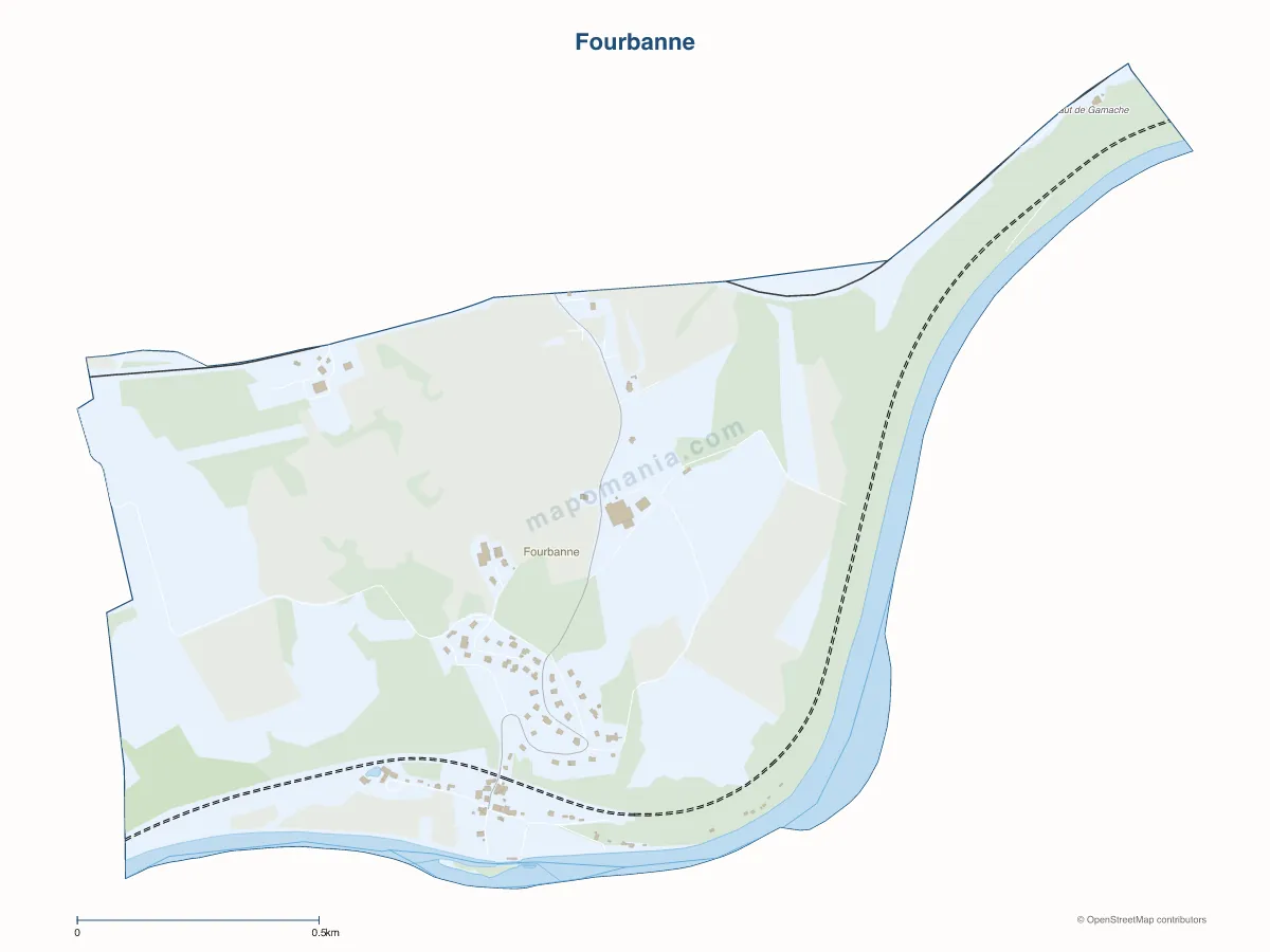 Carte de Fourbanne à personnaliser