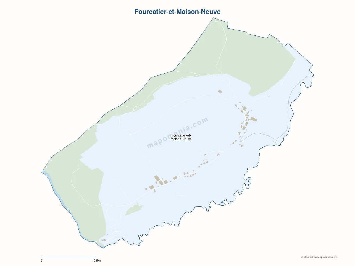 Carte de Fourcatier-et-Maison-Neuve à personnaliser