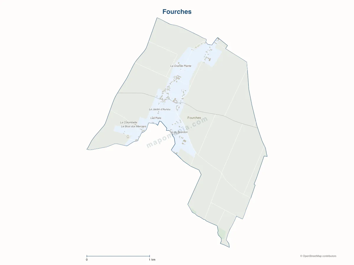 Carte de Fourches à personnaliser