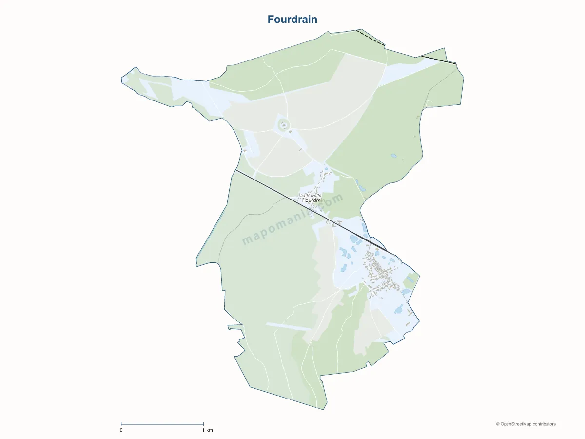 Carte de Fourdrain à personnaliser