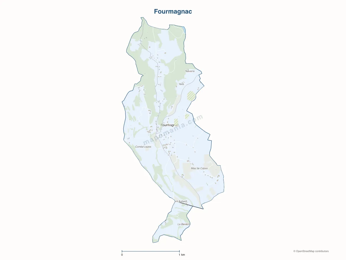 Carte de Fourmagnac à personnaliser