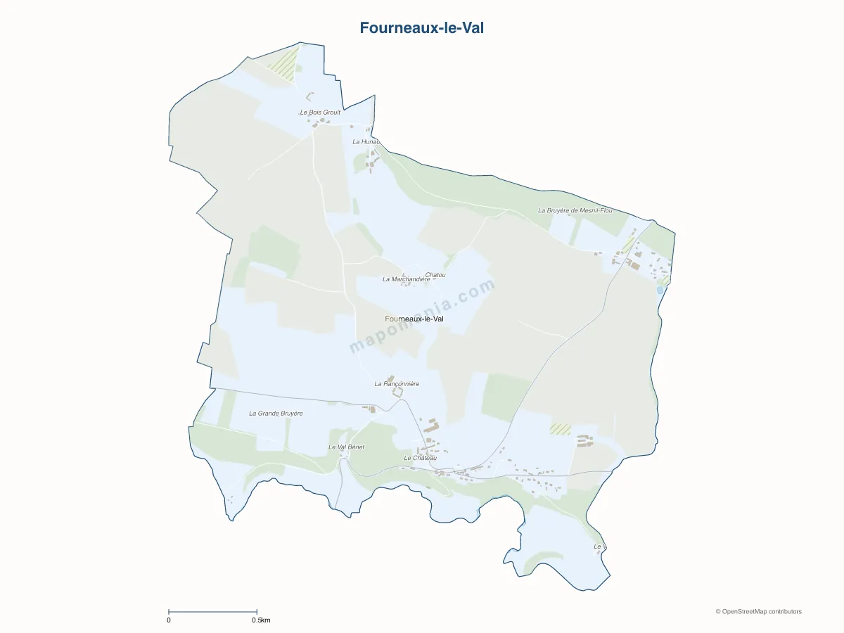 Carte de Fourneaux-le-Val à personnaliser