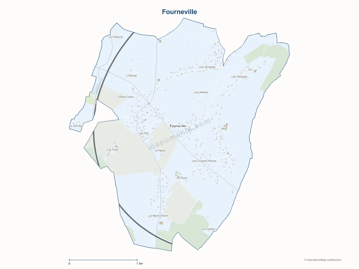 Carte de Fourneville à personnaliser
