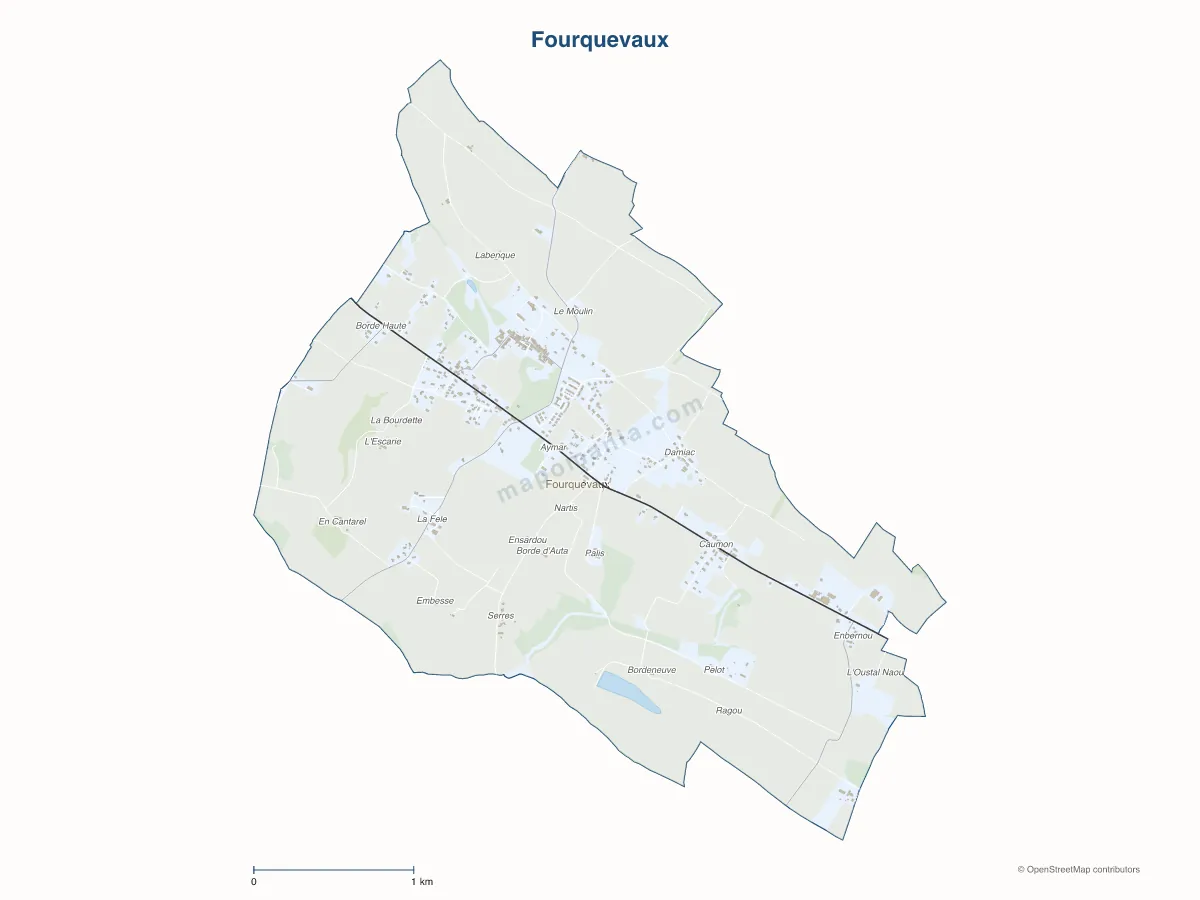 Carte de Fourquevaux à personnaliser