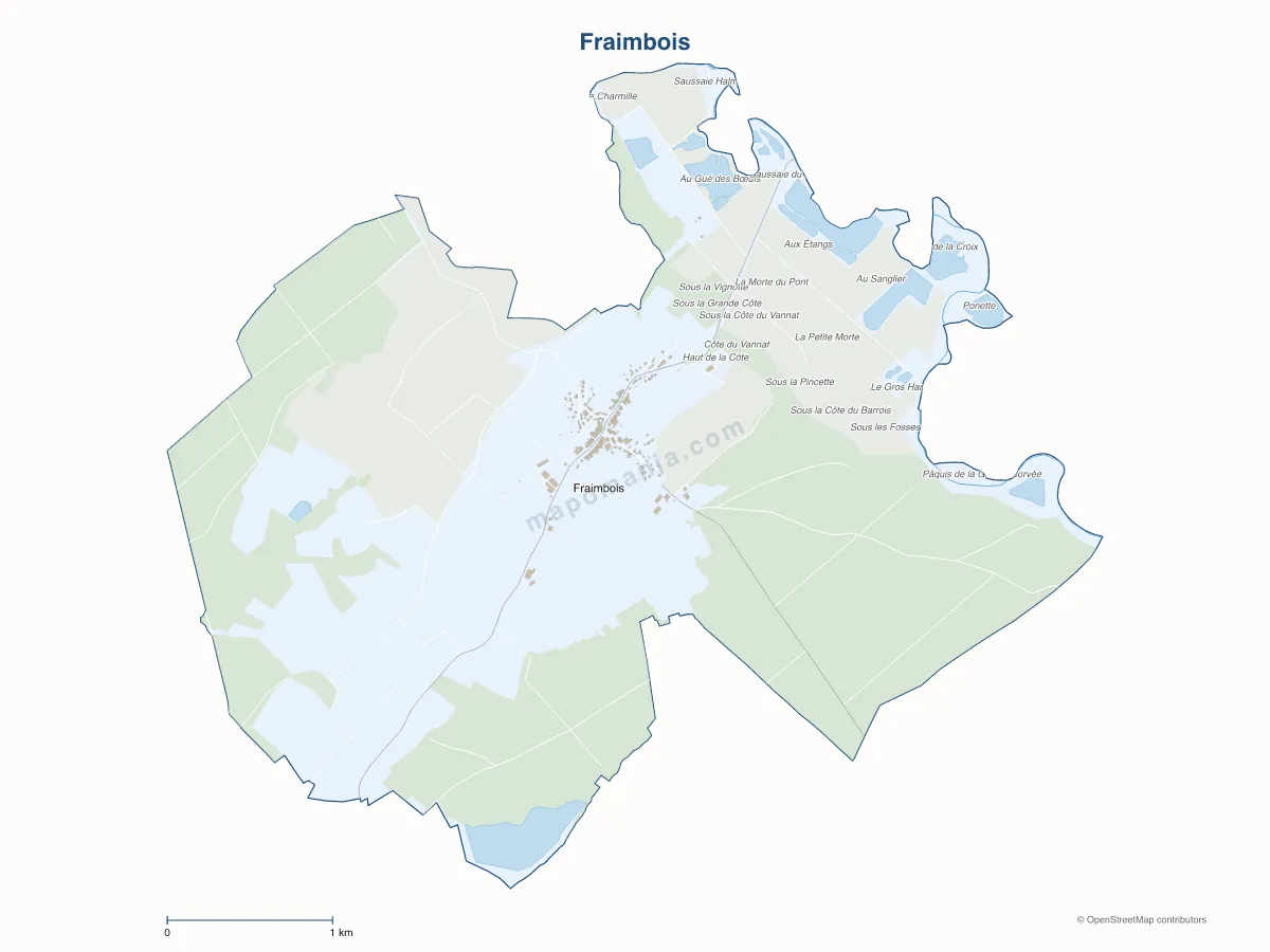 Carte de Fraimbois à personnaliser