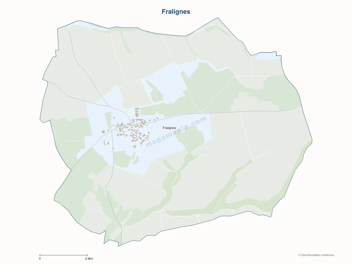 Carte de Fralignes à personnaliser