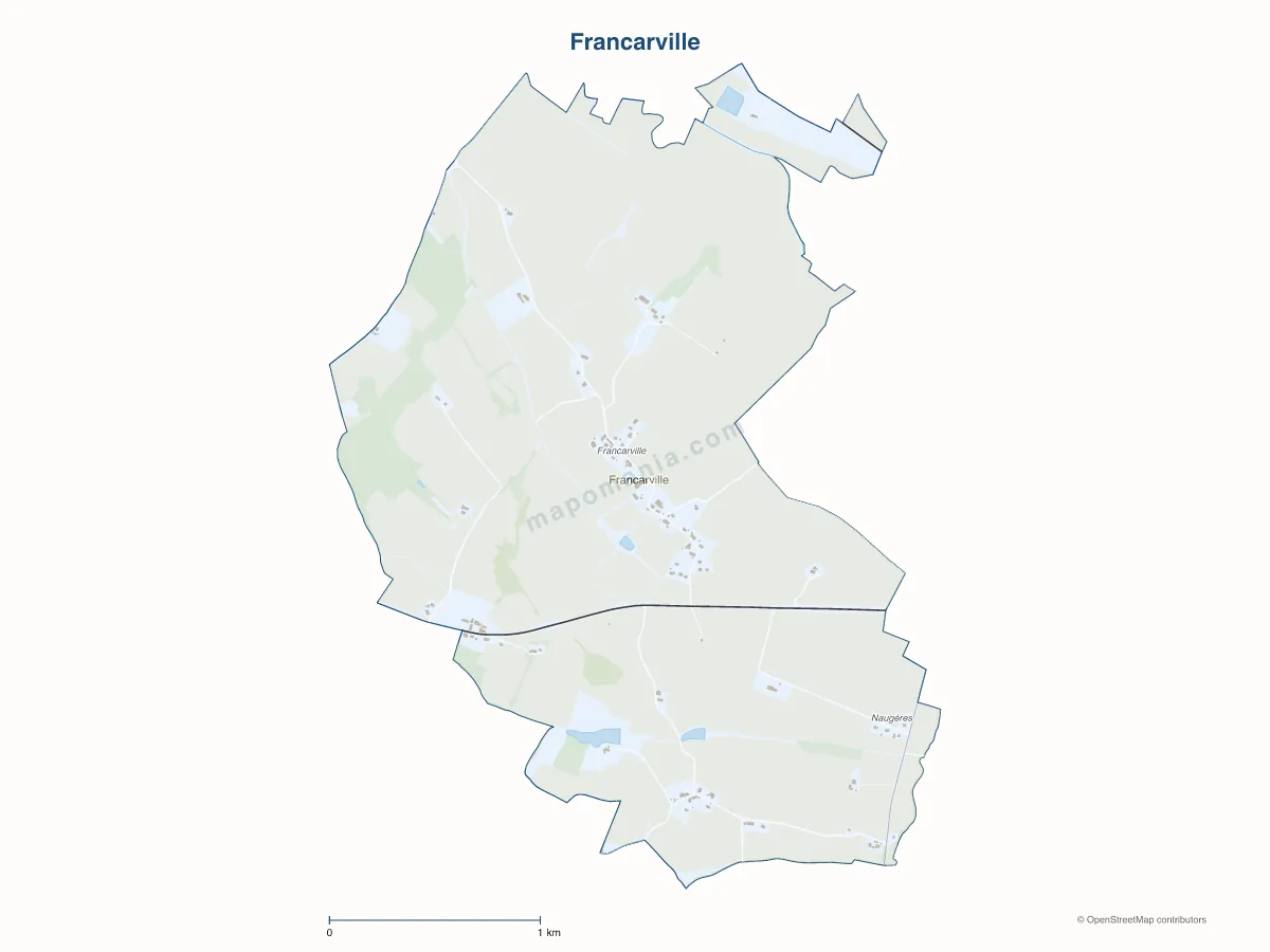 Carte de Francarville à personnaliser