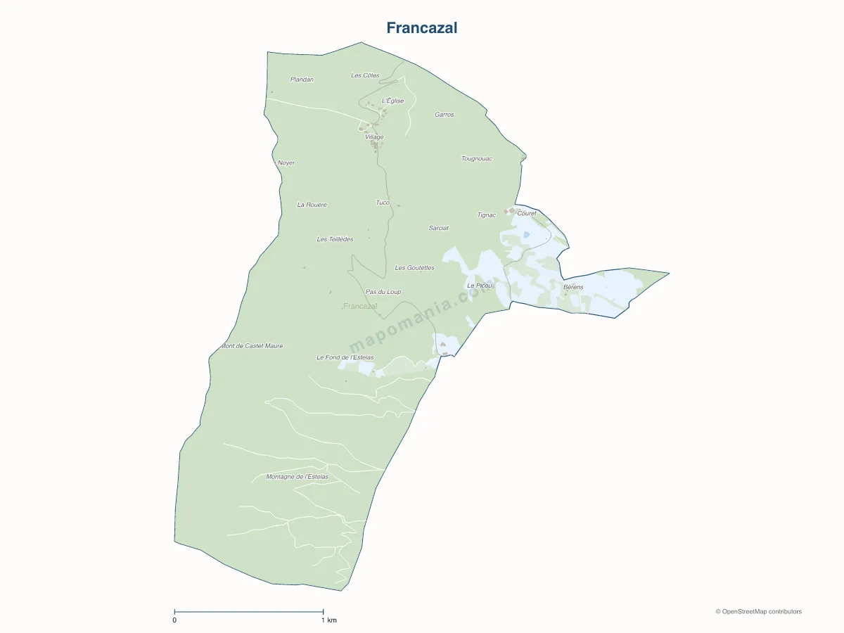 Carte de Francazal à personnaliser